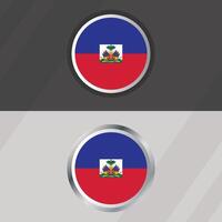 Haiti volta bandeira modelo vetor