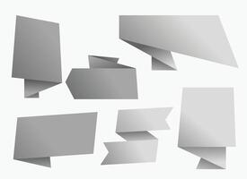 esvaziar cinzento bate-papo origami bandeira Projeto vetor