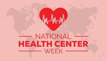 nacional saúde Centro semana é observado cada ano em agosto.banner Projeto modelo ilustração fundo Projeto. vetor