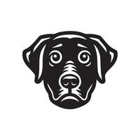 a ansioso Chesapeake baía retriever cachorro face ilustração dentro Preto e branco vetor