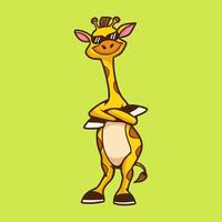 desenho animal design legal girafa logotipo mascote fofa