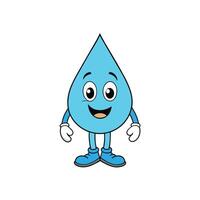 fofa água solta mascote logotipo para mundo meio Ambiente dia vetor