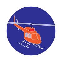 desenho de ícone de helicóptero vetor