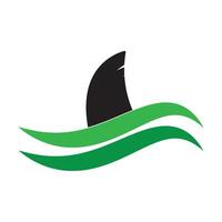 ícone de barbatana de tubarão vetor