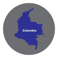 Colômbia mapa Projeto vetor