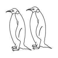 design de ícone de pinguim vetor