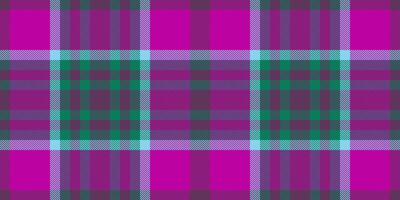 realeza tartan textura desatado, multicolorido xadrez padronizar tecido. britânico têxtil fundo Verifica dentro magenta e cerceta cores. vetor