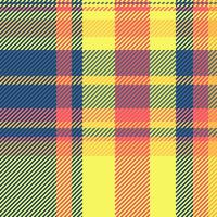 romance fundo têxtil padrão, compra Verifica tecido desatado. decorar xadrez tartan textura dentro azul e amarelo cores. vetor