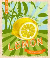 Poster retro de limão