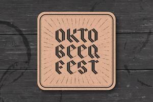 montanha-russa com letras para oktoberfest Cerveja festival vetor