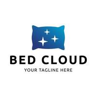 travesseiro logotipo ou ícone para cama fazer compras ou hotel logotipo vetor