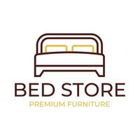 cama logotipo ou ícone para cama fazer compras ou hotel vetor