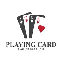 pôquer cartão logotipo jogos de azar jogos Projeto simples símbolo modelo Projeto vetor