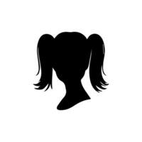 cabelo estilo mulher silhueta ilustração vetor