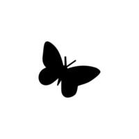 borboleta silhuetas. fofa Primavera insetos com openwork asas vôo borboleta. alado inseto, vários detalhe lindo traça decorativo animais selvagens elementos. vetor