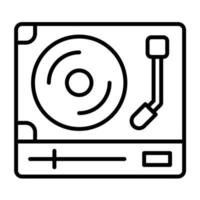 ícone de linha de toca-discos vetor