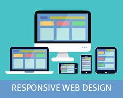 Conceito de design web responsivo vetor