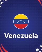 Venezuela bandeira americano futebol EUA 2024 abstrato Projeto logotipo símbolo americano futebol final ilustração vetor