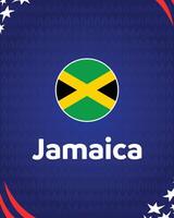 Jamaica bandeira americano futebol EUA 2024 abstrato Projeto logotipo símbolo americano futebol final ilustração vetor