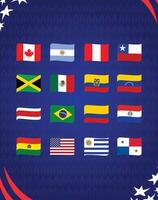 americano futebol EUA 2024 fita bandeiras Projeto abstrato logotipo símbolo americano futebol final ilustração vetor