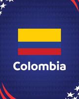 Colômbia emblema americano futebol EUA 2024 abstrato Projeto logotipo símbolo americano futebol final ilustração vetor