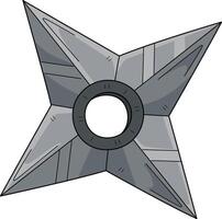 ninja Shuriken desenho animado colori clipart vetor