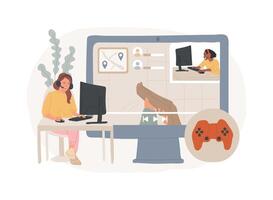 e-sport jogos transmissão isolado conceito ilustração. vetor