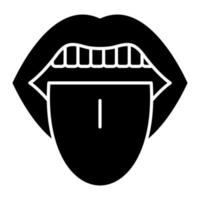 ícone de glifo de língua vetor
