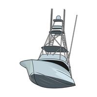 barco pescaria ilustração logotipo imagem t camisa vetor