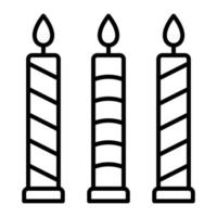 ícone de linha de velas vetor