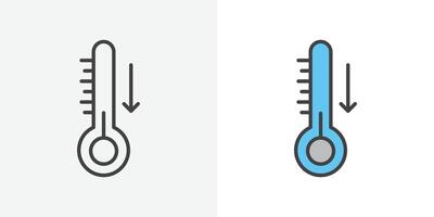 ícone de baixa temperatura vetor