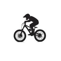 bicicleta silhueta. bicicleta logotipo, bicicleta ilustração em branco fundo. vetor