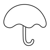 ícone de design perfeito de guarda-chuva vetor