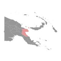 mórbido província mapa, administrativo divisão do papua Novo guiné. ilustração. vetor