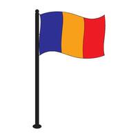 ícone da bandeira da romênia vetor