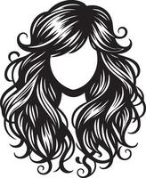 menina cabelo estilo ilustração vetor