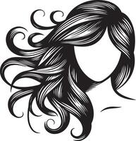 menina cabelo estilo ilustração vetor