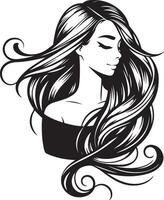 menina cabelo estilo ilustração vetor