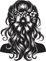 menina cabelo estilo ilustração vetor