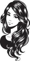 menina cabelo estilo ilustração vetor