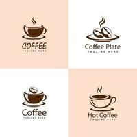 pacote de vetores de design de modelo de logotipo de café