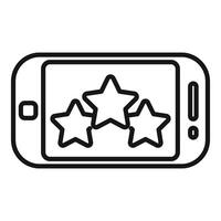 Smartphone com Estrela Avaliação gráfico ícone vetor