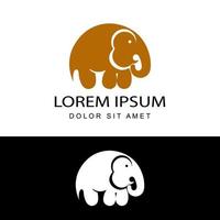 vetor de design de modelo de logotipo de elefante com fundo branco isolado