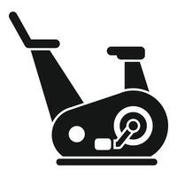 Preto estacionário exercício bicicleta ícone vetor