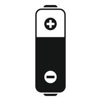 bateria ícone ilustração dentro Preto e branco vetor