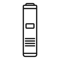 simples Preto e branco linha arte ilustração do uma bateria ícone vetor