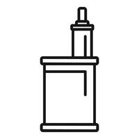 simples linha desenhando ícone do uma médico seringa para injeções e cuidados de saúde usar vetor