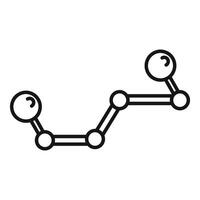 minimalista linha arte do uma molécula estrutura vetor