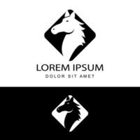 vetor de design de modelo de logotipo de cavalo marrom em fundo isolado