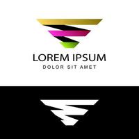 vetor de design de modelo de logotipo de fita abstrato colorido em fundo branco isolado